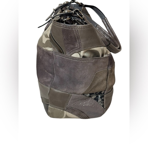 Coach Gray Patchwork Tote - Picture 4 of 12